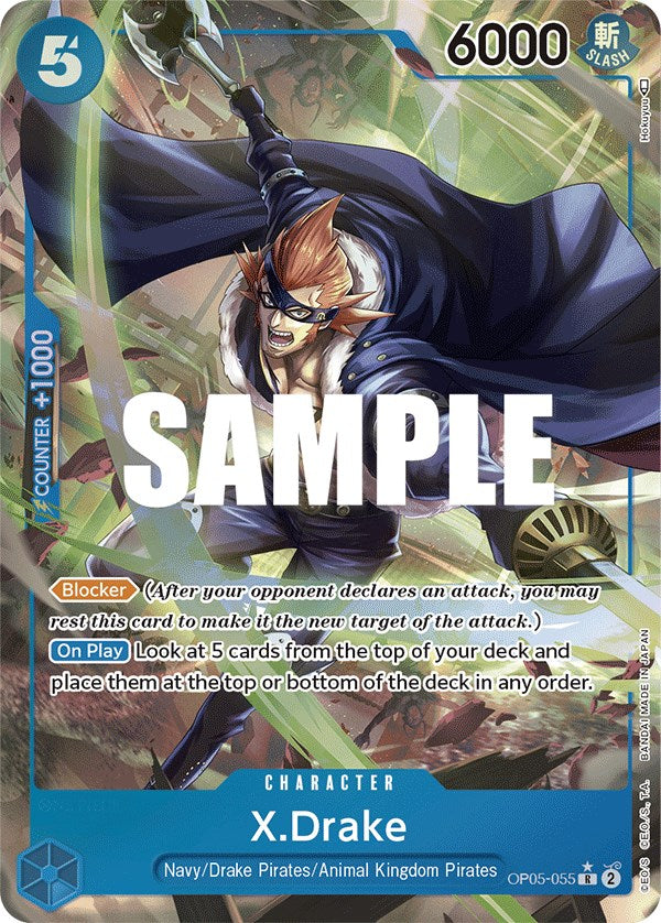 X.Drake (Alternate Art) (OP05-055) - [Awakening of the New Era] Foil - Trinity Hobby