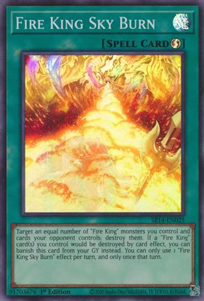 Fire King Sky Burn [SR14-EN025] Super Rare - Trinity Hobby