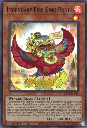 Legendary Fire King Ponix [SR14-EN045] Super Rare - Trinity Hobby