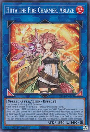 Hiita the Fire Charmer, Ablaze [SR14-EN043] - Structure Deck: Fire Kings Unlimited - Common / Short Print - Trinity Hobby