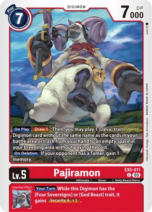 Pajiramon [EX5-011] [Animal Colosseum] - Trinity Hobby