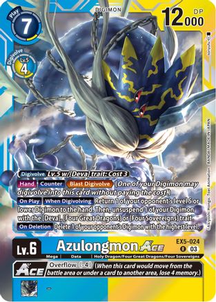 Azulongmon Ace [EX5-024] [Animal Colosseum] - Trinity Hobby