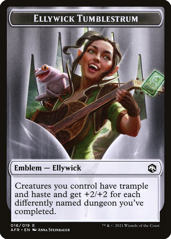 Spider // Ellywick Tumblestrum Emblem Double-Sided Token [Dungeons & Dragons: Adventures in the Forgotten Realms Tokens] - Trinity Hobby