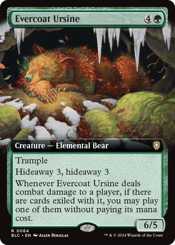 Evercoat Ursine (Extended Art) [Bloomburrow Commander] - Trinity Hobby