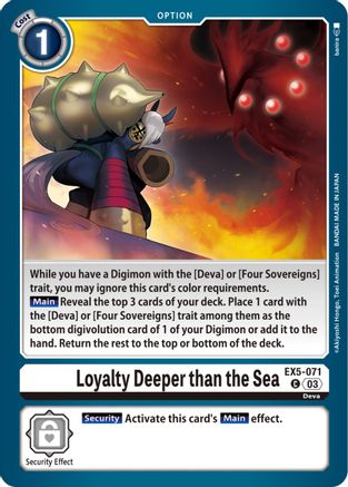 Loyalty Deeper than the Sea [EX5-071] [Animal Colosseum] - Trinity Hobby