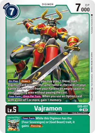 Vajramon [EX5-037] [Animal Colosseum] - Trinity Hobby