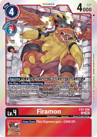 Firamon [EX5-008] [Animal Colosseum] - Trinity Hobby