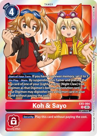 Koh & Sayo [EX5-064] [Animal Colosseum] - Trinity Hobby