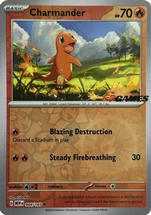 Charmander (EBGames Exclusive) - (004/165) Reverse Holofoil [Miscellaneous Cards & Products]