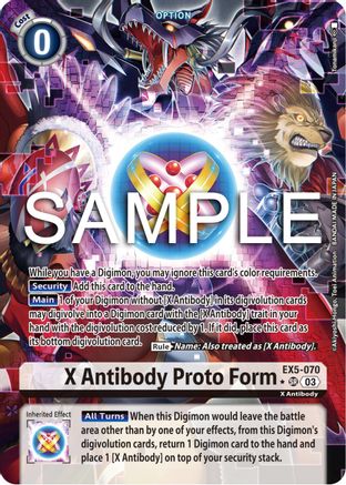 X Antibody Proto Form [EX5-070] (Alternate Art) [Animal Colosseum] - Trinity Hobby