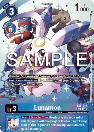 Lunamon [EX5-016] (Alternate Art) [Animal Colosseum] - Trinity Hobby