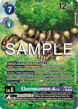 Ebonwumon Ace [EX5-041] (Alternate Art) [Animal Colosseum] - Trinity Hobby