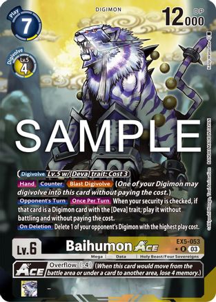 Baihumon Ace [EX5-053] (Alternate Art) [Animal Colosseum] - Trinity Hobby