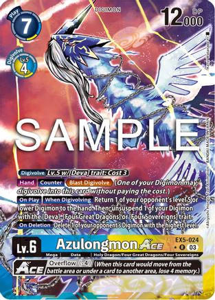 Azulongmon Ace [EX5-024] (Alternate Art) [Animal Colosseum] - Trinity Hobby