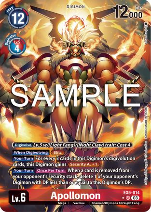 Apollomon [EX5-014] (Alternate Art) [Animal Colosseum] - Trinity Hobby