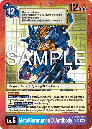 MetalGarurumon (X Antibody) [EX5-026] (2 Star Alternate Art) [Animal Colosseum] - Trinity Hobby