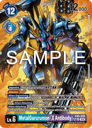 MetalGarurumon (X Antibody) [EX5-026] (English Exclusive Alternate Art) [Animal Colosseum] - Trinity Hobby
