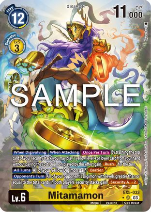 Mitamamon [EX5-033] (Alternate Art) [Animal Colosseum] - Trinity Hobby