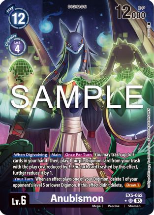 Anubismon [EX5-062] (Alternate Art) [Animal Colosseum] - Trinity Hobby