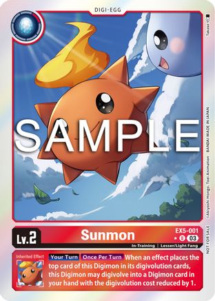 Sunmon [EX5-001] (Animal Colosseum Box Promotion Pack) [Animal Colosseum] - Trinity Hobby