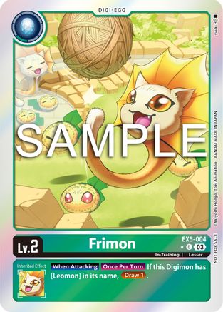 Frimon [EX5-004] (Animal Colosseum Box Promotion Pack) [Animal Colosseum] - Trinity Hobby