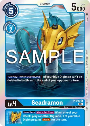 Seadramon [P-098] - P-098 (Limited Card Pack Ver.2) [Promotional Cards] - Trinity Hobby