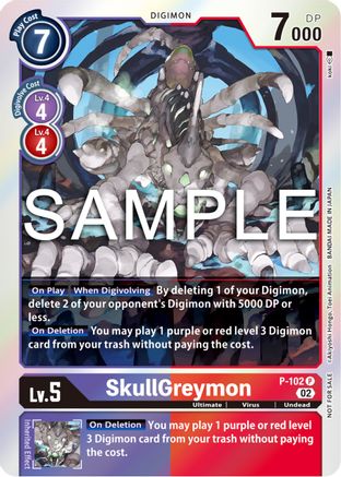 SkullGreymon [P-102] (Limited Card Pack Ver.2) [Promotional Cards] - Trinity Hobby