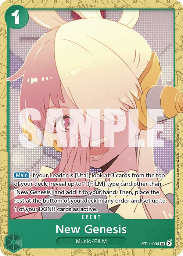 New Genesis (Starter Deck 11: Uta Deck Battle) (ST11-004) - [One Piece Promotion Cards] - Trinity Hobby
