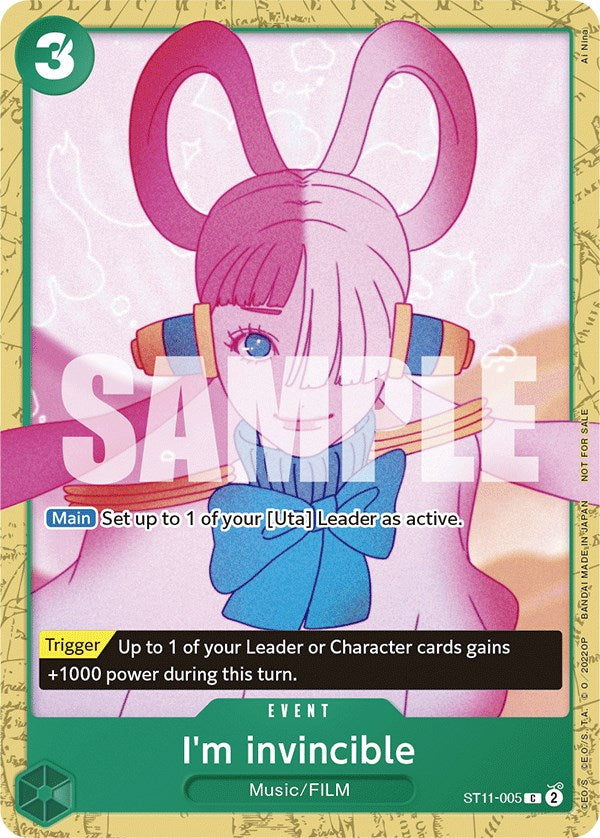 I'm invincible (Starter Deck 11: Uta Deck Battle) (ST11-005) - [One Piece Promotion Cards] - Trinity Hobby