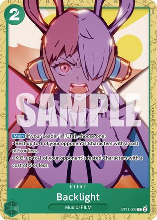 Backlight (Starter Deck 11: Uta Deck Battle) (ST11-003) - [One Piece Promotion Cards] - Trinity Hobby