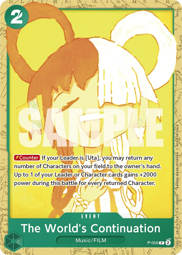 The World's Continuation (Starter Deck 11: Uta Deck Battle) (P-059) - [One Piece Promotion Cards] - Trinity Hobby