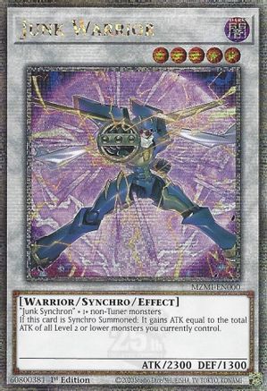 Junk Warrior (Quarter Century Secret Rare) [MZMI-EN000] Quarter Century Secret Rare - Trinity Hobby