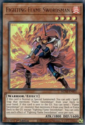 Fighting Flame Swordsman [MZMI-EN001] Ultra Rare - Trinity Hobby