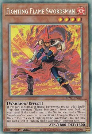 Fighting Flame Swordsman (CR) [MZMI-EN001] Collector's Rare - Trinity Hobby