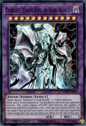 Clorless, Chaos King of Dark World [MZMI-EN014] Super Rare - Trinity Hobby