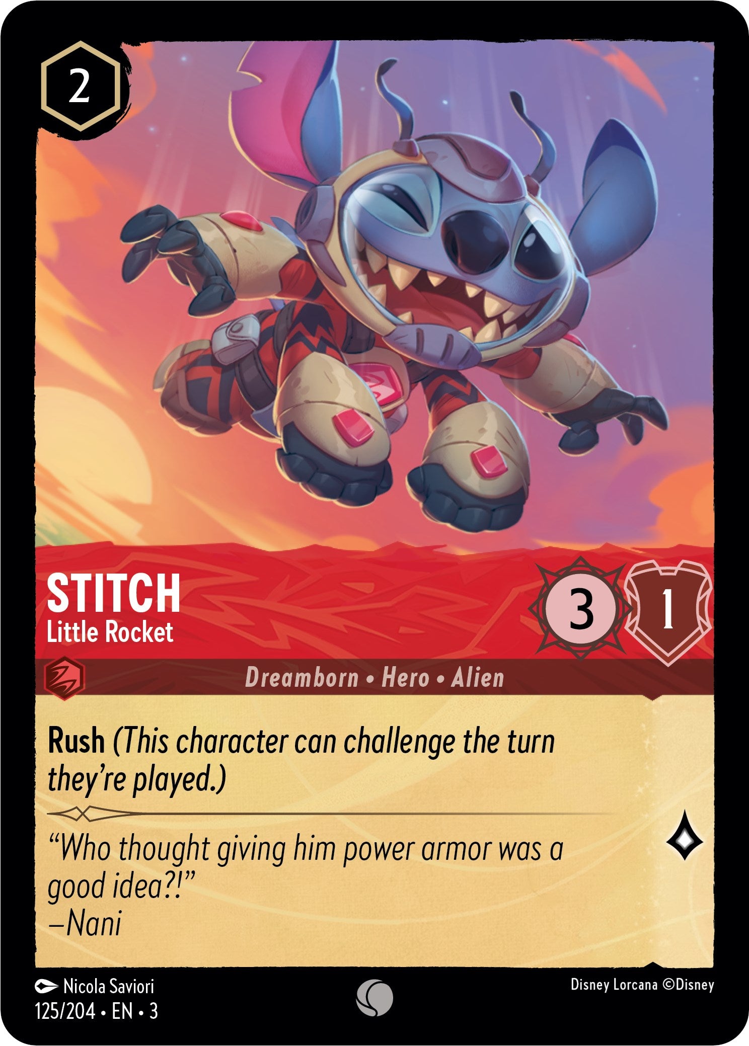 Stitch - Little Rocket (125/204) [Into the Inklands] - Trinity Hobby