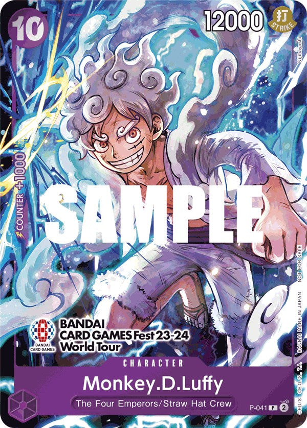Monkey.D.Luffy (041) (BANDAI CARD GAMES Fest 23-24 World Tour) (P-041) - [One Piece Promotion Cards] Foil - Trinity Hobby
