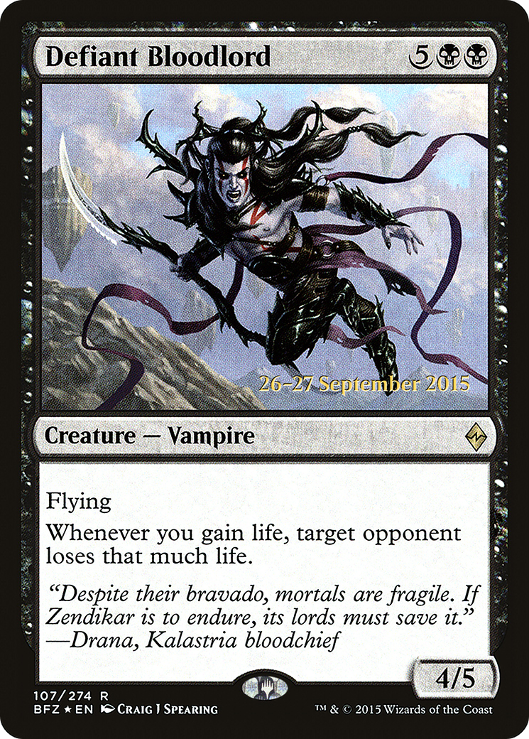 Defiant Bloodlord [Battle for Zendikar Prerelease Promos] - Trinity Hobby