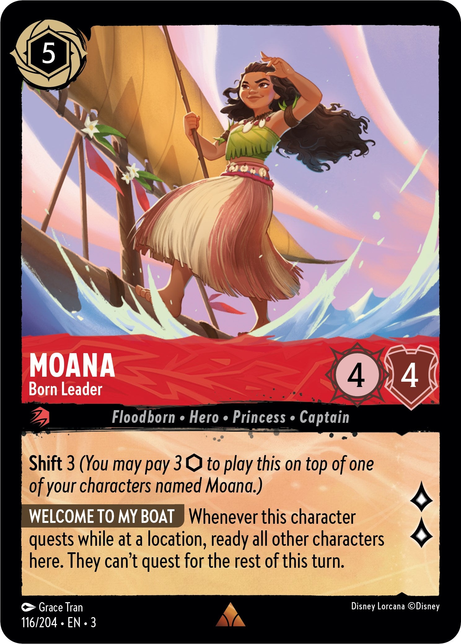 Moana - Born Leader (116/204) [Into the Inklands] - Trinity Hobby