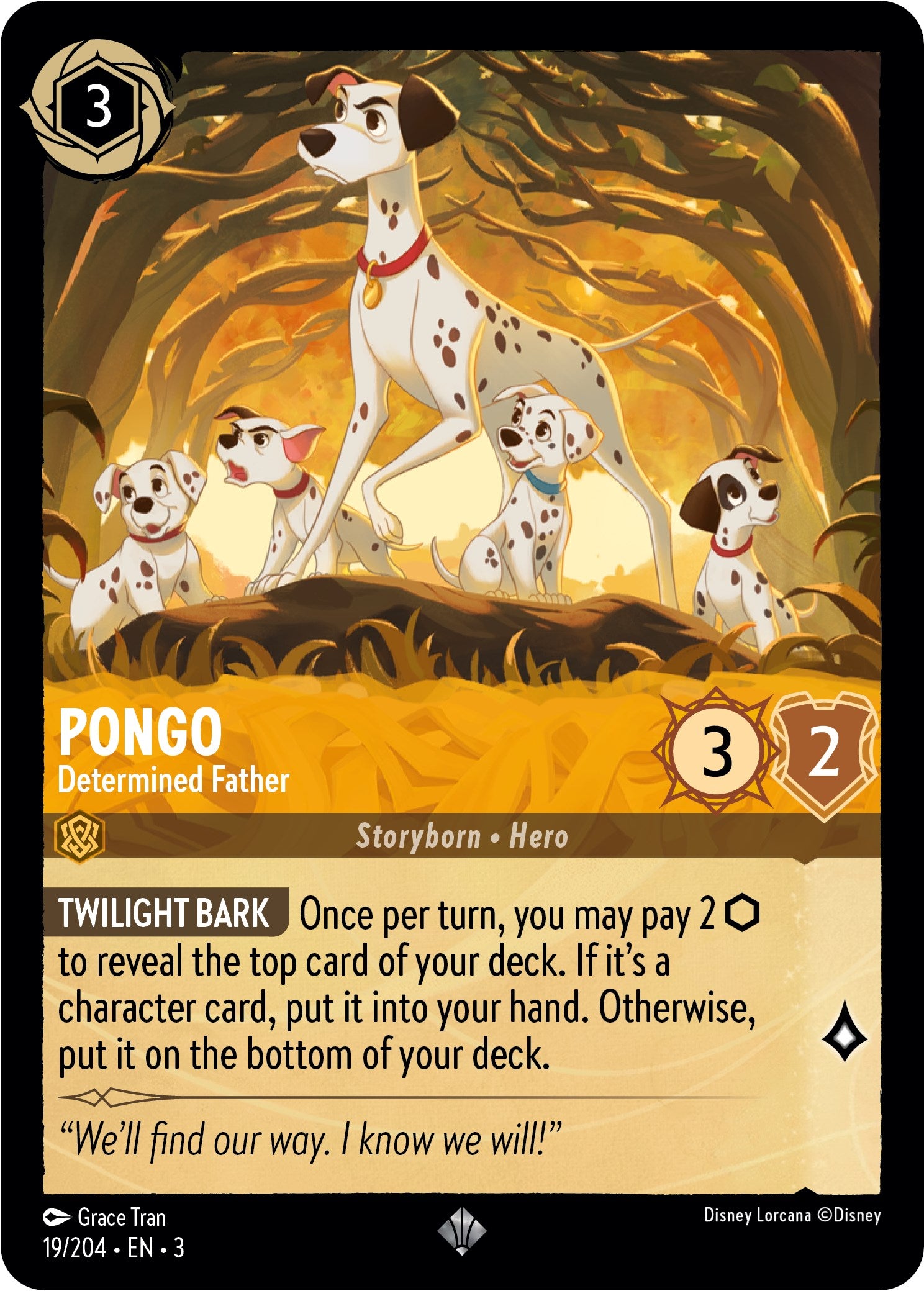 Pongo - Determined Father (19/204) [Into the Inklands] - Trinity Hobby