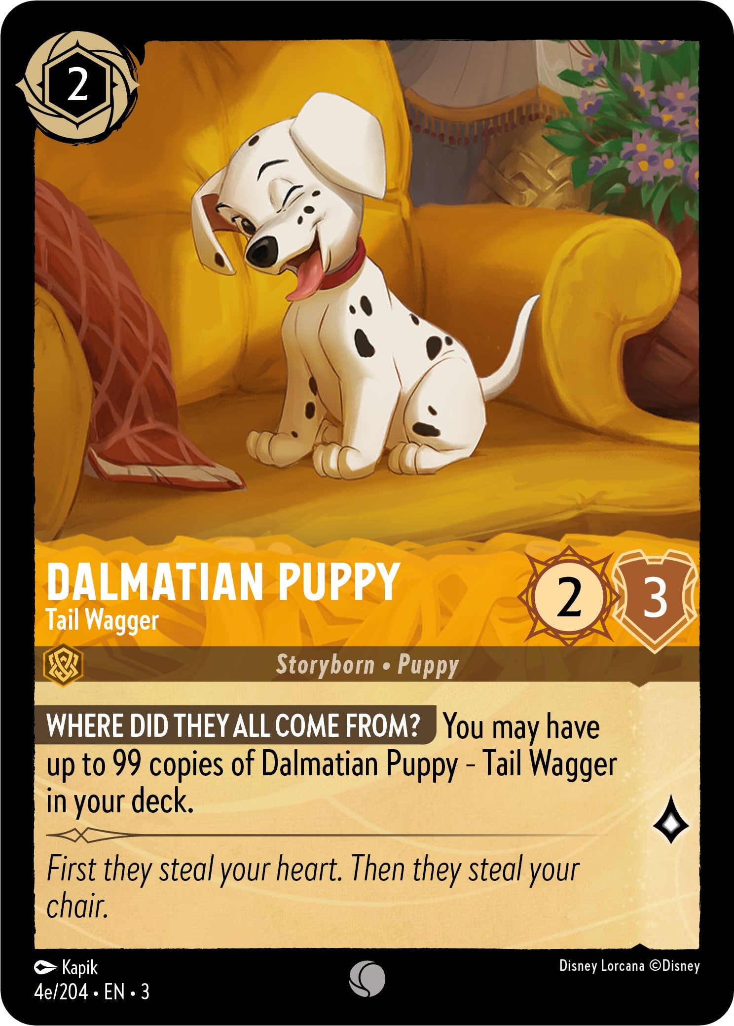 Dalmatian Puppy - Tail Wagger (4e) (4e/204) [Into the Inklands] - Trinity Hobby