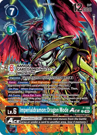 Imperialdramon: Dragon Mode Ace [P-109] (BANDAI Card Games Fest 23-24 World Tour) [Promotional Cards] - Trinity Hobby