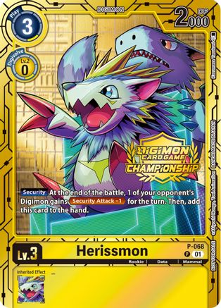 Herissmon [P-068] (Championship 2023 Gold Card Set) [Promotional Cards] - Trinity Hobby
