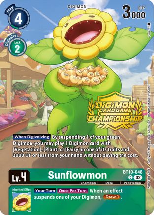 Sunflowmon [BT10-048] (Championship 2023 Tamers Pack) [Xros Encounter Promos] - Trinity Hobby