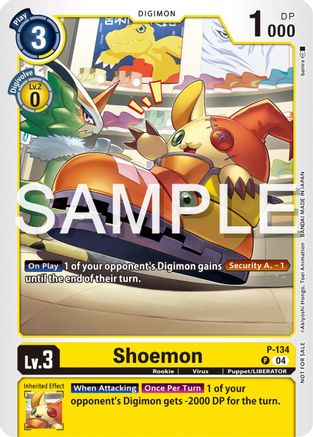 Shoemon [P-134] (Digimon Liberator Promotion Pack) [Promotional Cards] - Trinity Hobby