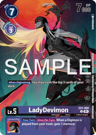 LadyDevimon [EX1-060] (Digimon Illustration Competition Pack 2023) [Classic Collection Promos] - Trinity Hobby
