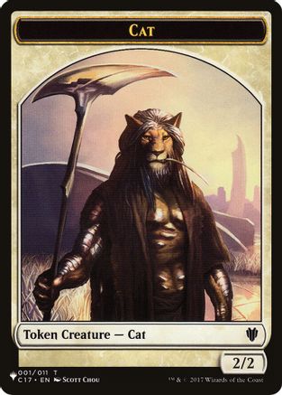 Cat (001) // Citizen Double-Sided Token  (LIST-1 // 12) - [The List Reprints] - Trinity Hobby