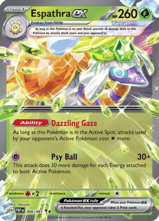 Espathra ex (006/091) [Scarlet & Violet: Paldean Fates] - Trinity Hobby