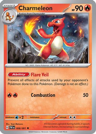 Charmeleon (008/091) [Scarlet & Violet: Paldean Fates] - Trinity Hobby
