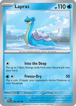 Lapras (016/091) [Scarlet & Violet: Paldean Fates] - Trinity Hobby
